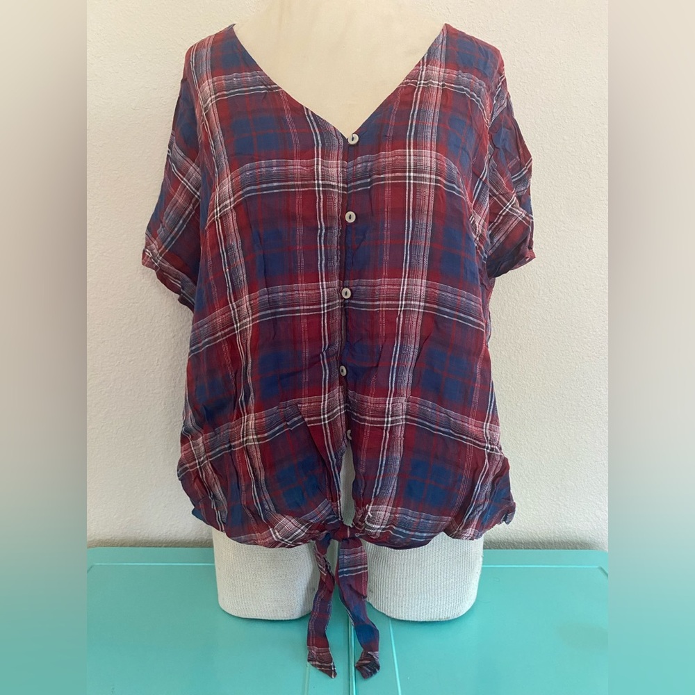 Universal Thread | Plaid Tie-front Shirt